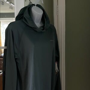 Men's Turtleneck Sweater Hoodie - Forest Green